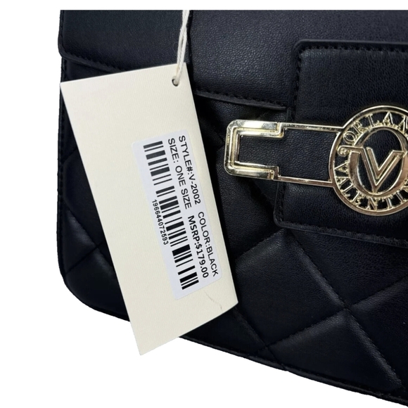 Valentino Orlandi Black Quilted Satchel - Picture 3 of 3